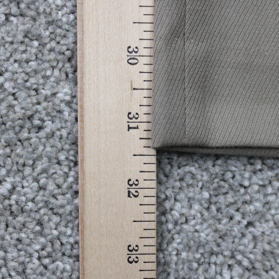 Pantalones de vestir CC Filson para hombre 34x32 beige caqui 100 % lana plisados clásicos Foto 4 de 4