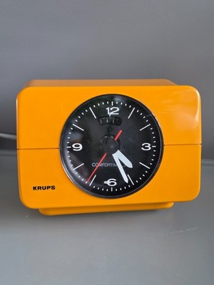 KRUPS Wecker Type 672 gelb 70er Space Age Vintage COMFORTIME Made Germany