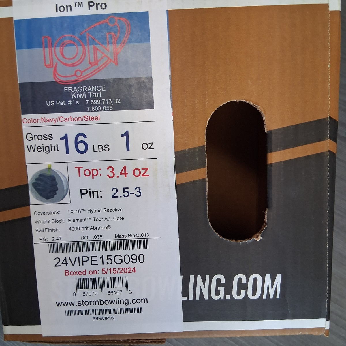 Storm Ion Pro bowling ball 16 LB. 1ST QUALITY NEW IN BOX UNDRILLED