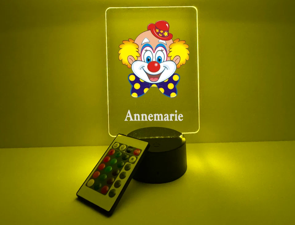 Iluminación de payaso impresa UV, personalizada GRATIS, lámpara LED, apta para niños Foto 4 de 4