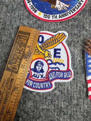 Fraternal Order Of Eagles FOE Patch Lot Embroidered Design Auxiliary Eagle Flags - Picture 2 of 7
