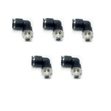 Pneumatic Elbow Push to Connect Fitting 1/2 Inch Tube OD x 1/4 NPT Male Threa...
