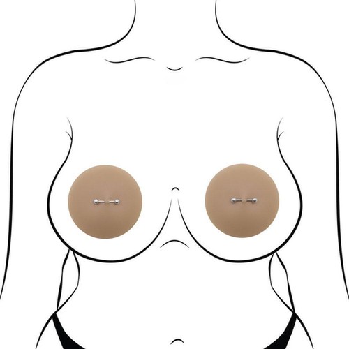 Seamless Breast Patch With Nipple Studs Nipple Studs M6V6 R6Z5 Silicone Q F2L2 - Picture 5 of 13