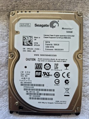 Seagate 500GB ST9500423AS 7200RPM 2.5'' SATA Laptop Hard Drive Tested Good