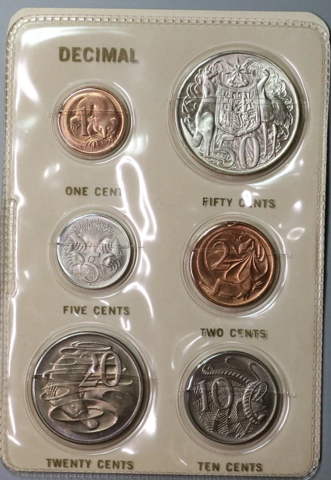 1966 Australia Decimal Changeover Souvenir BU 12 Pcs Coin Set (25072506R) - Image 3 of 4