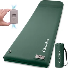 Self Inflating Sleeping Pad with Electric Pump – 3.14" Thick Memory Foam Tent...