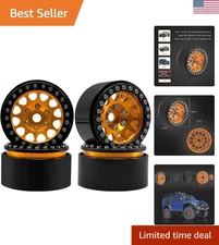 OGRC 4PCS 1.9 Inch Beadlock Rims - Easy Install Aluminum Wheels for RC Crawlers