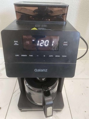Galanz 12 Cups Grind / Brew Coffee Maker 60 oz. Water Reservoir & 6.5 GLDC12S110