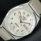 SEIKO 5 AUTOMATIC VINTAGE REFURBISHED JAPAN MENS SILVER DIAL WATCH a443658-1