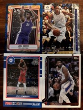 Joel Embiid 4 Card LOT! Show & Tell / Draft Picks / Haunted - Philadelphia 76ers