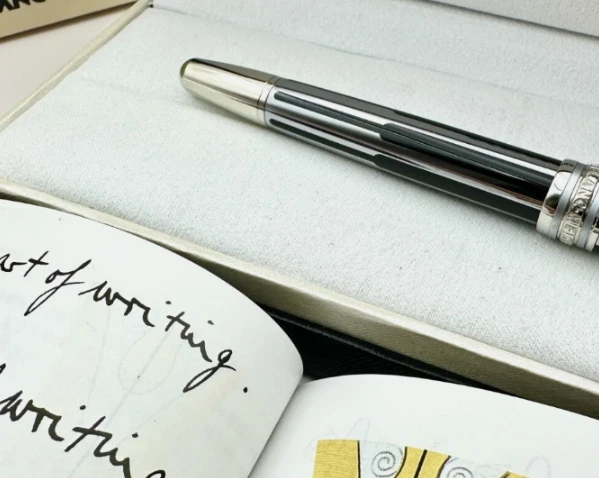 Bolígrafo Montblanc StarWalker Meisterstück plateado auténtico nuevo en caja Foto 4 de 4