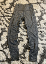 Aerie CHILL. PLAY. MOVE. Gray Flecked Ankle Leggings High Rise Women s Size M