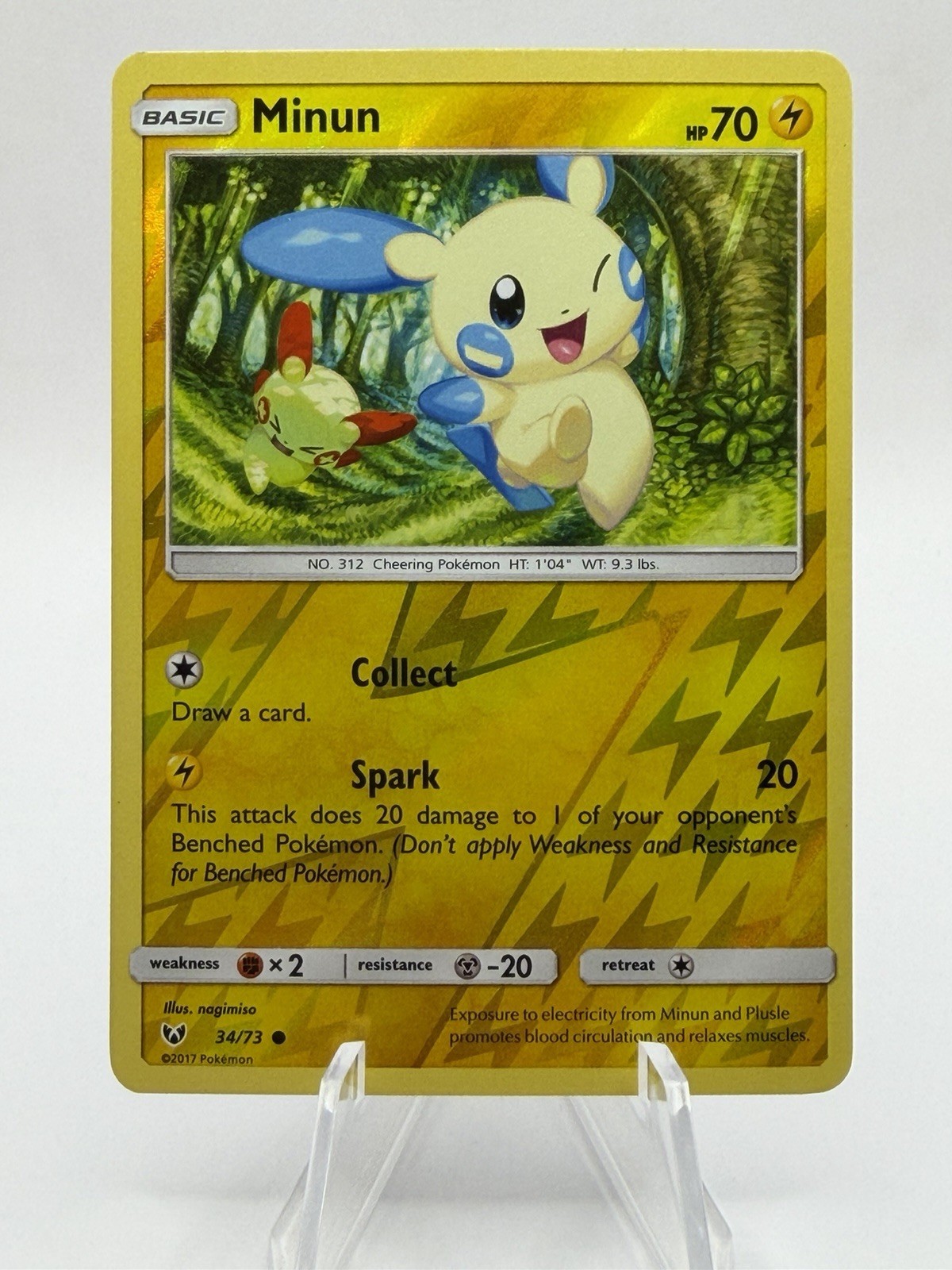 Minun 34/73 Shining Legends Reverse Holo