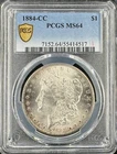1884-CC $1 Morgan Silver Dollar Carson City, PCGS MS 64, #414517
