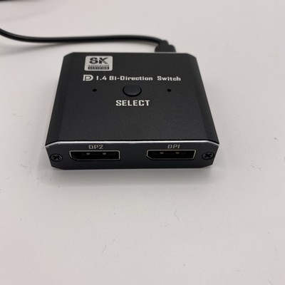 DisplayPort Switch 2 Port DP 1.4 Switcher Bi-Direction 1X2 2x1 für PC Monitor uu