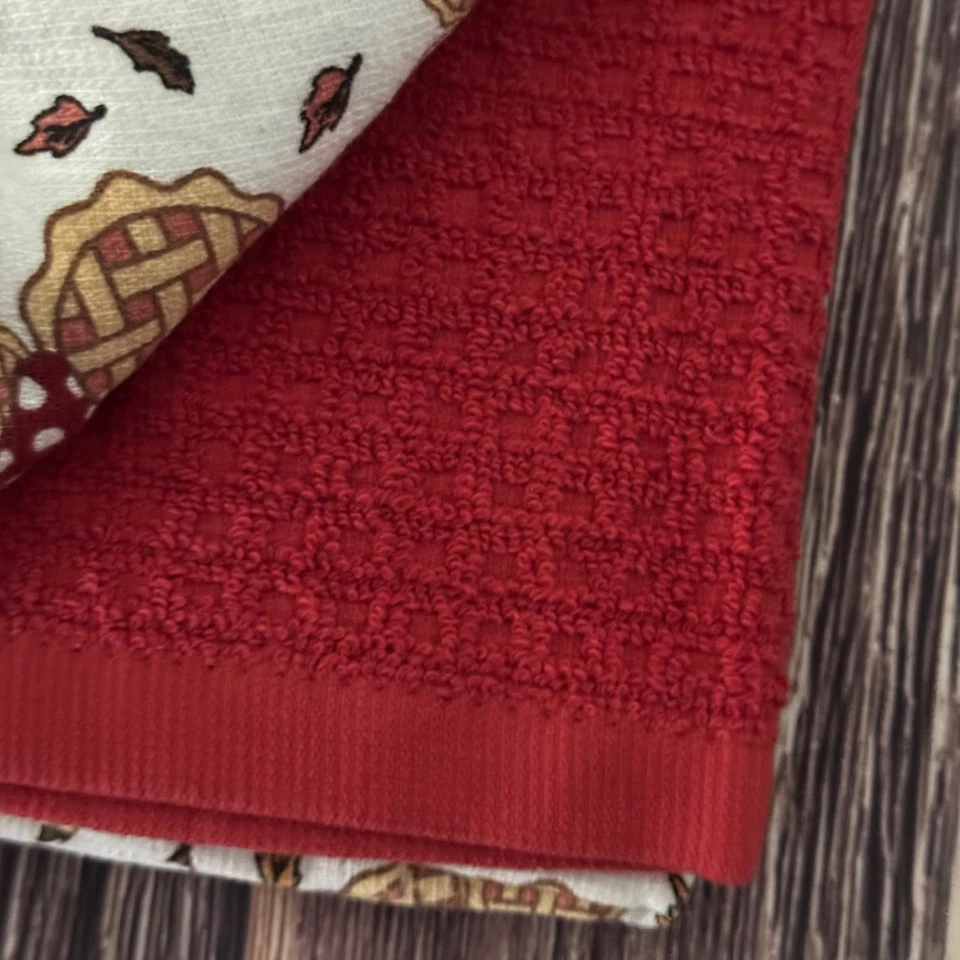 Juego de 3 toallas de cocina Disney Mickey Mouse otoño otoño celosía tartas Minnie Foto 4 de 4