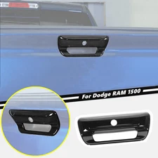 For 2019-2025 Dodge Ram 1500 Glossy Black Rear Tailgate Handle Cover Trim Decor