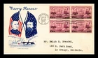Dr Jim Stamps 3c Navy Heroes Block First Day Cover Grimsland Cachet