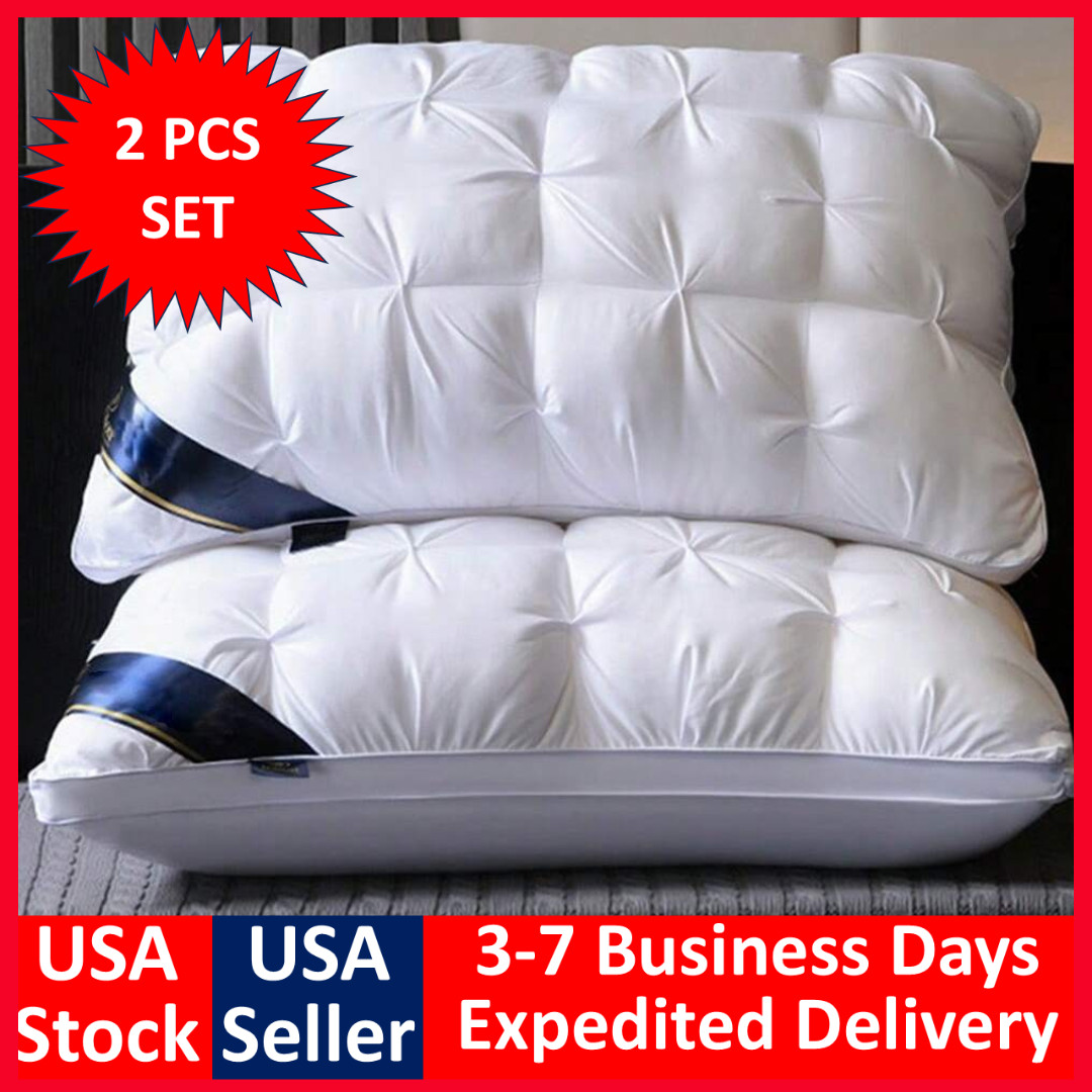 Queen Size Pillow Set of 1/ 2 Soft Gel Cushions for All Slee