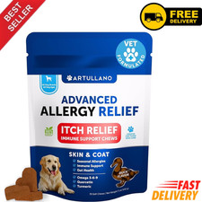 Dog Allergy Relief Chews - Itching Skin Relief for Dogs - Fish Oil - Omega 3 - S