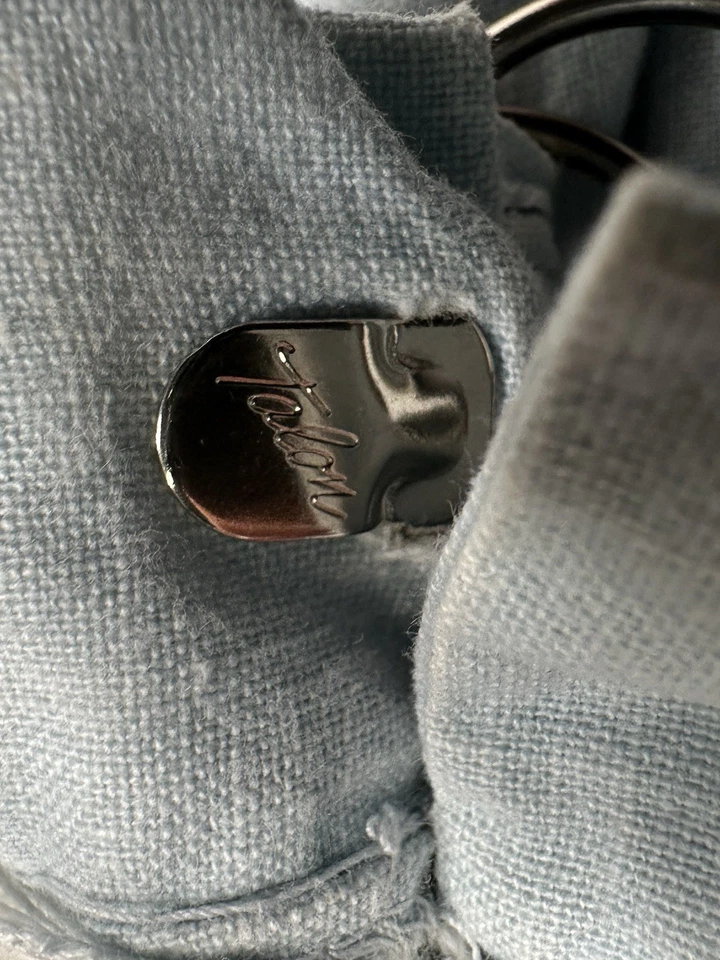 Pantalones Happy Legs Vintage Azul Algodón Pierna Acampanada Bolsillos de tiro alto Talla 26x30 Foto 3 de 3