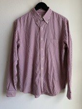 Brooks Brothers Button Shirt Men's Medium Red Gingham Check Cotton