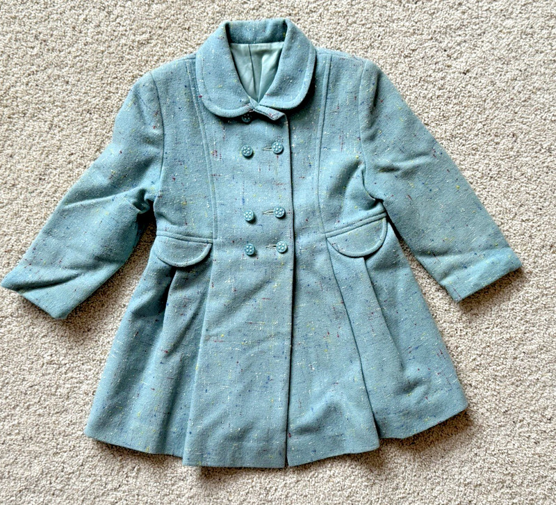 Vintage AMERICAN PRINCESS FIFTH AVE NY Wool Coat Girls 4 Double Breasted Classic