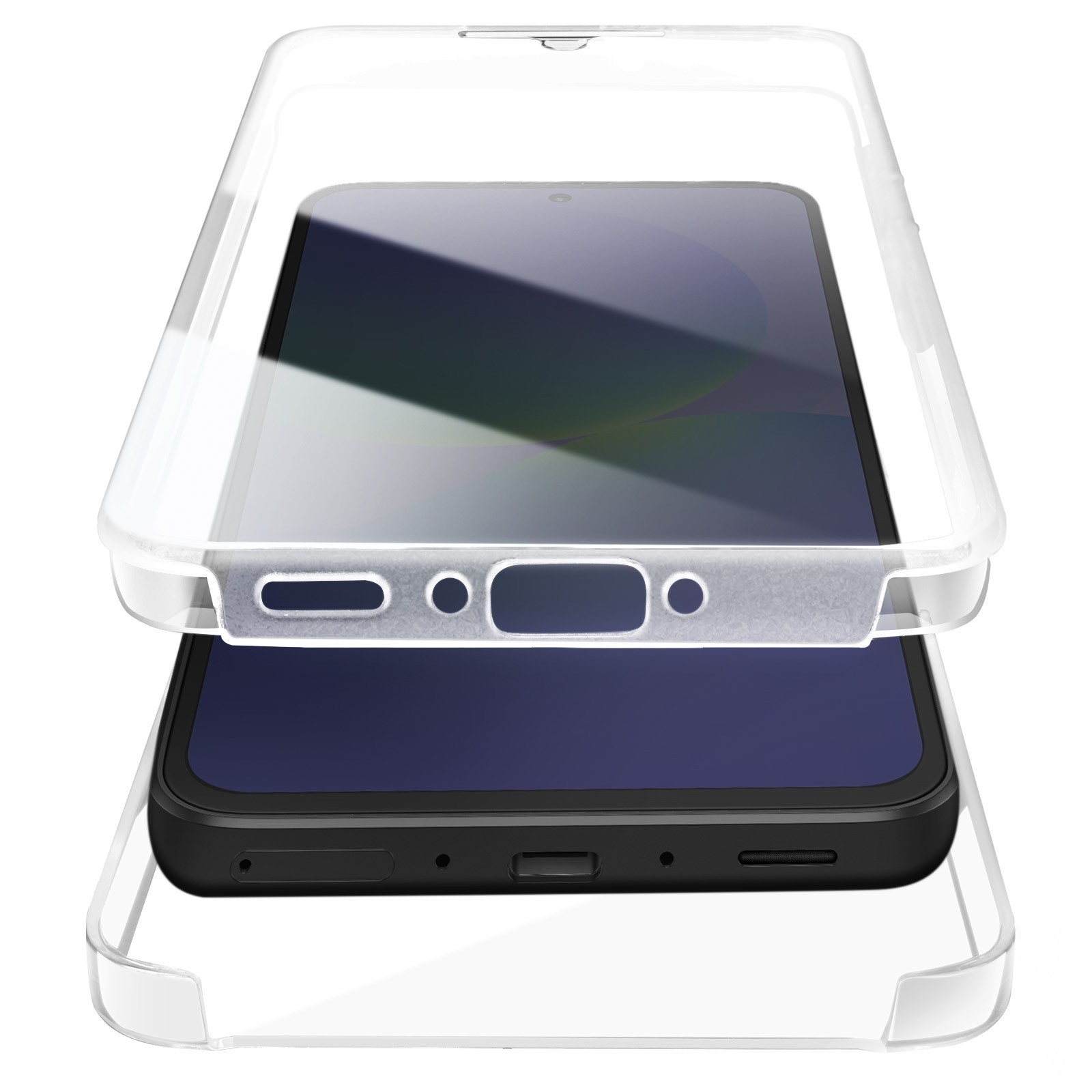 Coque Galaxy A37 silicone antichoc intégrale protégeant écran et dos transparent