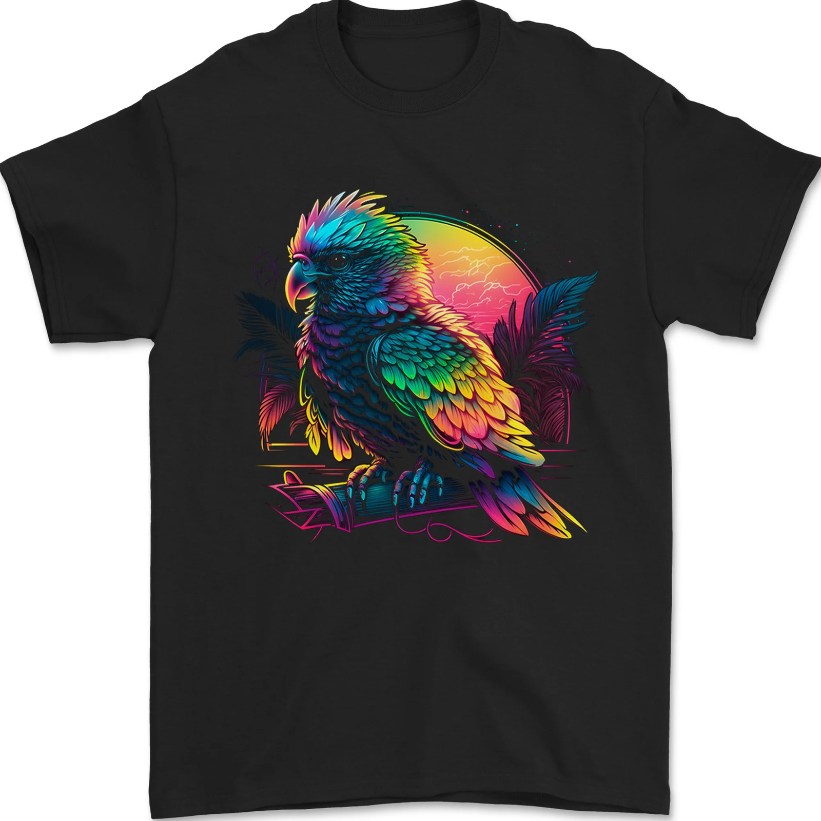 A Colourful Parrot Mens T-Shirt 100% Cotton