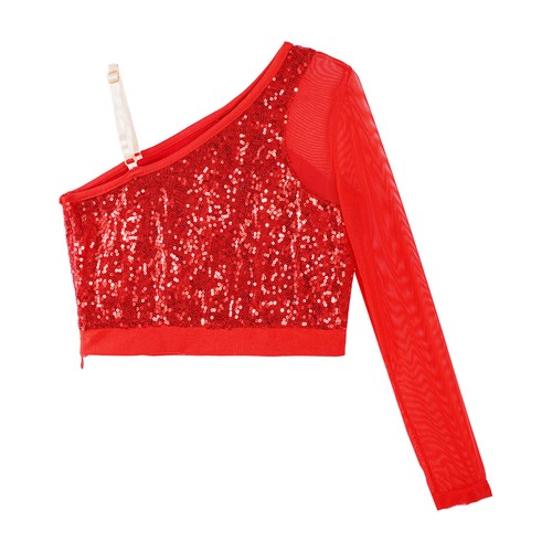 Kids Girl's Crop Top Gymnastic Tops Training Tee Shirt Practice Blouse Workout - Picture 8 of 47