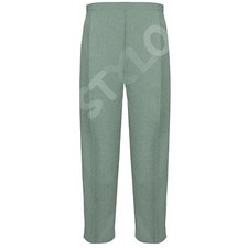 LADIES WOMENS HALF ELASTICATED STRETCH WAIST WORK OFFICE TROUSERS POCKETS PANTS