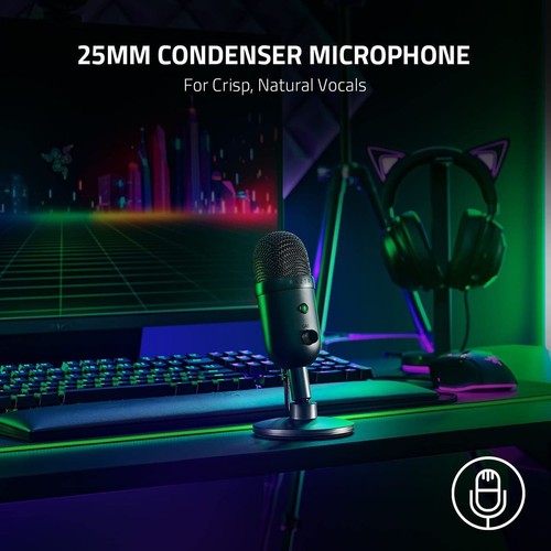 Razer Seiren V2 X Microphone USB Streaming Broadcasting 48 kHz 25mm Condenser PC - Afbeelding 7 van 7