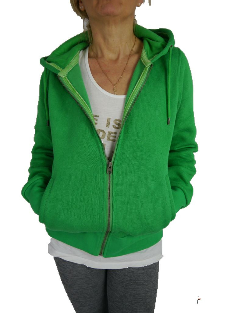 Damen Freizeit Jacke Sweatshirt Jacke Sportjacke mit Reißverschlus und Kapuze eBay