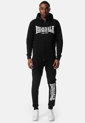 LONSDALE Herren Jogginganzug mit Kapuze ''Feeny'' | Schwarz | Sport Fitness