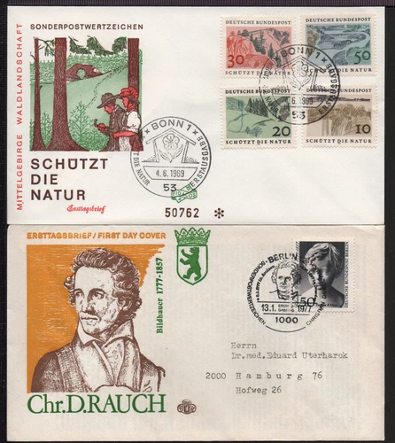 ✔️ GERMANY 2 X FDC COVERS