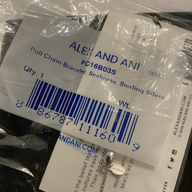 Alex and Ani Seahorse Pull Chain 