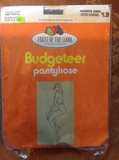 Vintage fruit of the loom budgeteer nude pantyhose size petite/average