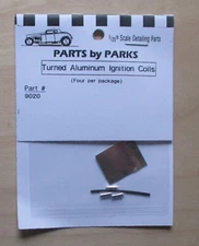 TURNED ALUMINUM IGNITION COILS 1:24 1:25 PART BY PARKS CAR MODEL ACCESSORY 9020