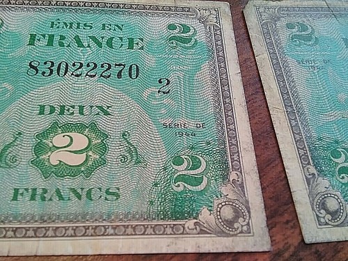 Francia 1944 2 Franchi - LOTTO di 4 - Foto 2 di 4