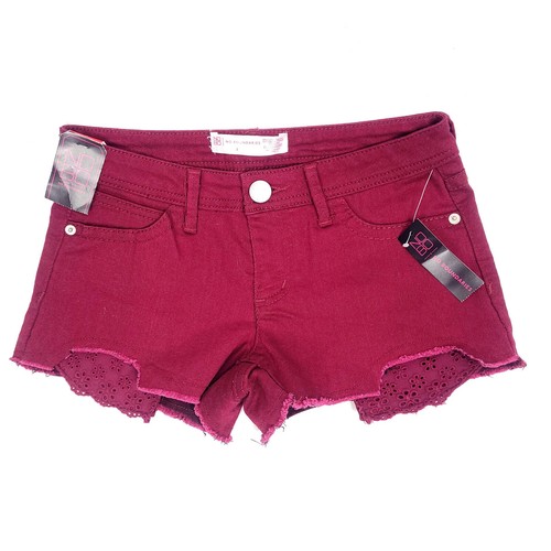 No Boundaries Womens Denim Shorts 3 Red 