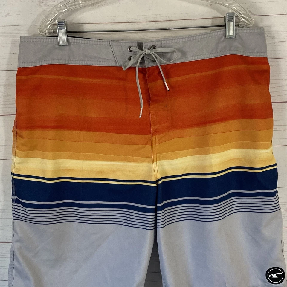 Мужские шорты O'Neill плавки размер 38 оранжевый серый карман без подкладки 38x10 - Изображение 2 из 4