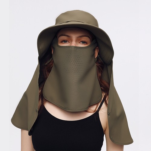 OhSunny Unisex Sun Hat with Neck Flap Face Cover UV Protection UPF50+ Fishing - Picture 28 of 30