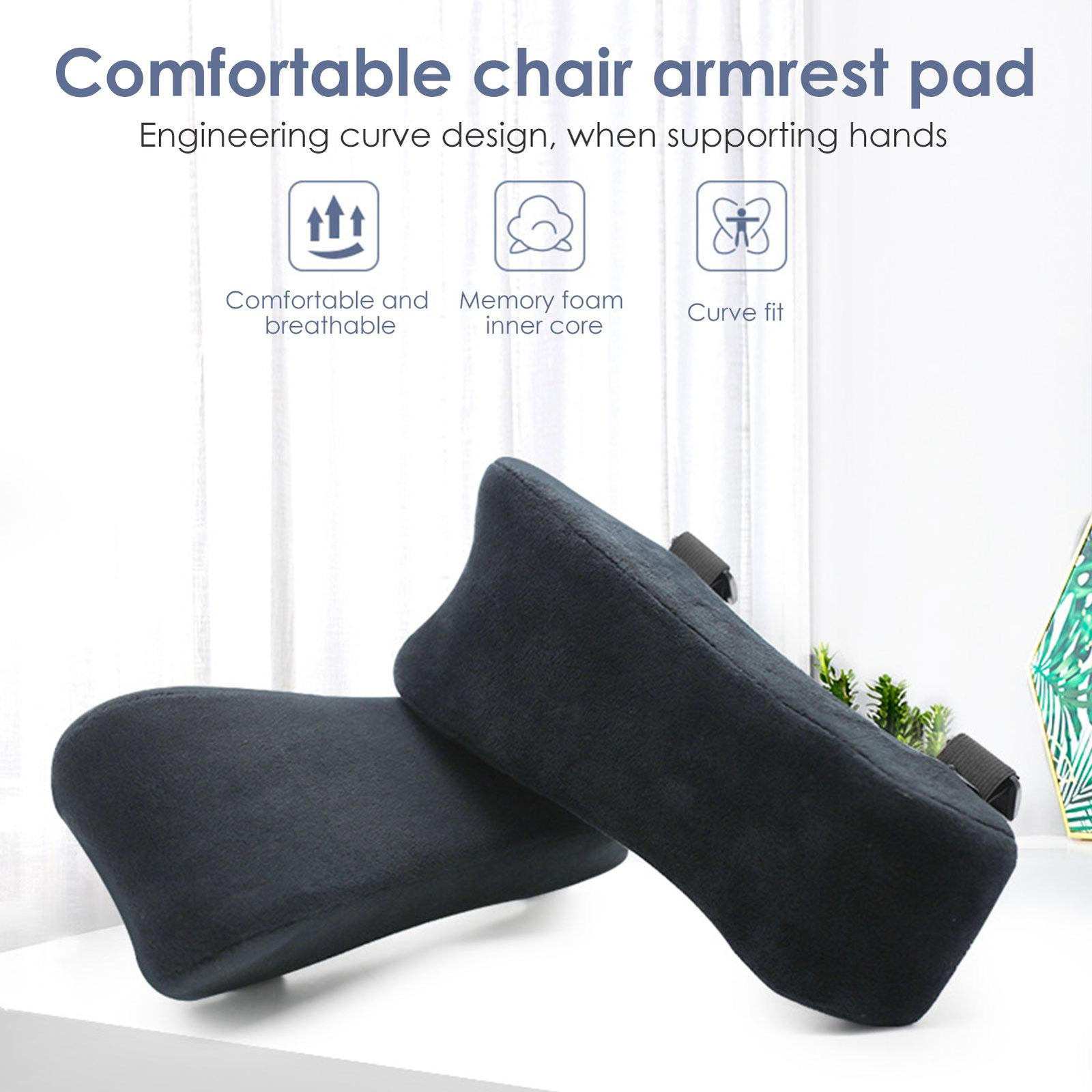Adjustable Armrest Office Gaming Chair with Elbow Support Cushion-image
