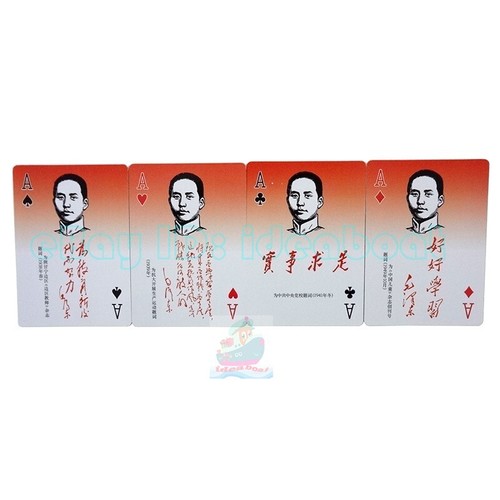 Deck 54 cards Chairman Mao Tse-tung Handwriting Calligraphy Playing card/Poker - Picture 3 of 6