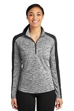 Sport-Tek Women's PosiCharge Electric Heather Colorblock 1/4-Zip Pullover LST397