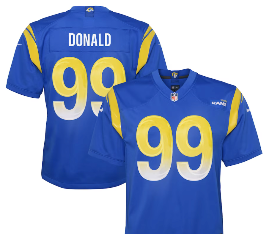 【新品】NFL ロサンゼルス・ラムズ アーロン・ドナルド ユニフォーム 99 NFL Los Angeles Rams Aaron Donald #99 Jersey Blue/Yellow 3XL | eBay