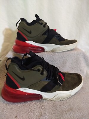 Nike Mens Air Force 270 Medium Olive Challange Red AH6772-200