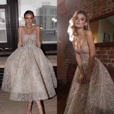Summer Sequins Wedding Dress A-Line Strapless Bridal Gowns Backless Bride Gowns