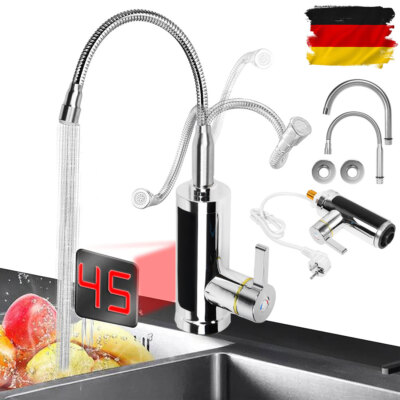 LED Elektrisch Wasserhahn Sofort Heizung Durchlauferhitzer Armatur Küchearmatur