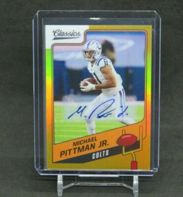 2021 PANINI CLASSICS MICHAEL PITTMAN JR AUTO GOLD /50 INDIANAPOLIS COLTS 